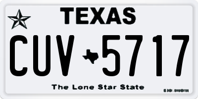 TX license plate CUV5717