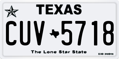 TX license plate CUV5718