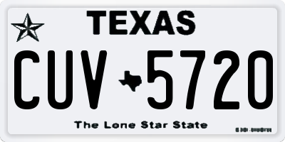 TX license plate CUV5720