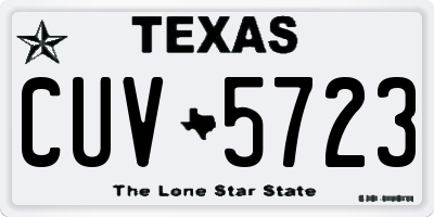 TX license plate CUV5723