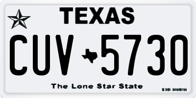 TX license plate CUV5730