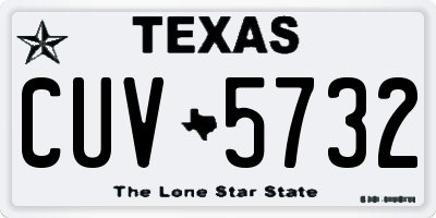 TX license plate CUV5732