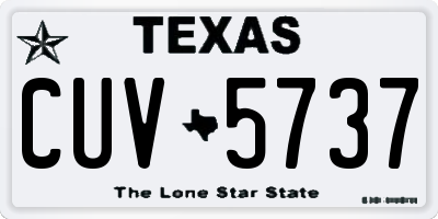 TX license plate CUV5737