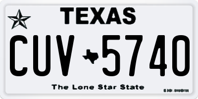 TX license plate CUV5740