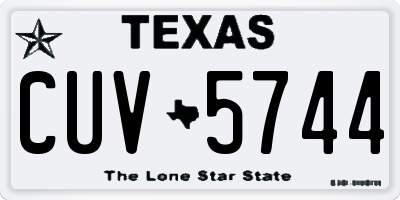 TX license plate CUV5744