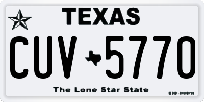 TX license plate CUV5770
