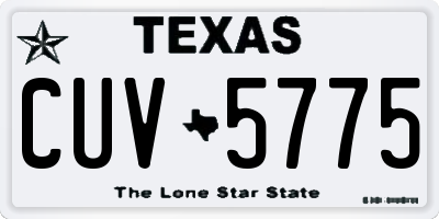 TX license plate CUV5775