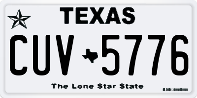 TX license plate CUV5776
