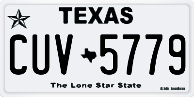 TX license plate CUV5779