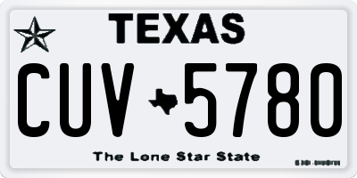 TX license plate CUV5780