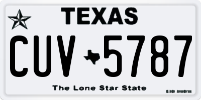 TX license plate CUV5787