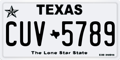 TX license plate CUV5789