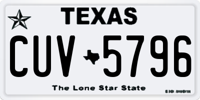 TX license plate CUV5796