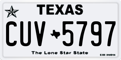 TX license plate CUV5797