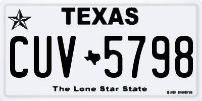 TX license plate CUV5798