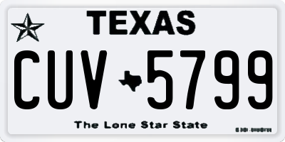 TX license plate CUV5799