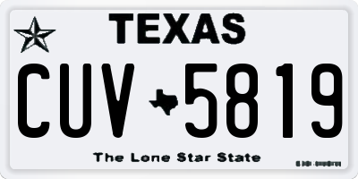 TX license plate CUV5819
