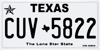 TX license plate CUV5822