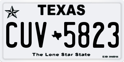 TX license plate CUV5823