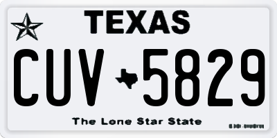 TX license plate CUV5829