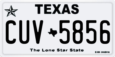 TX license plate CUV5856