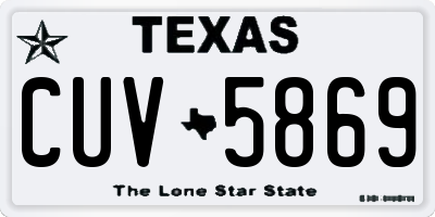 TX license plate CUV5869