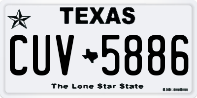 TX license plate CUV5886