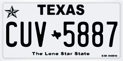 TX license plate CUV5887