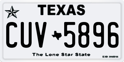 TX license plate CUV5896