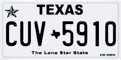 TX license plate CUV5910