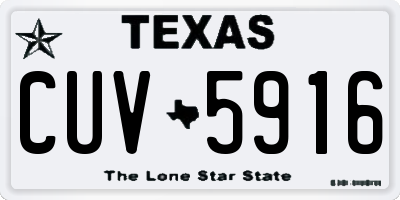 TX license plate CUV5916