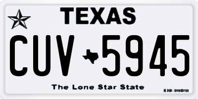 TX license plate CUV5945