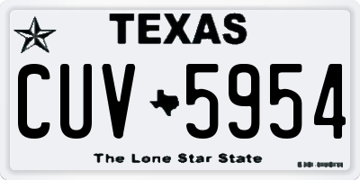 TX license plate CUV5954