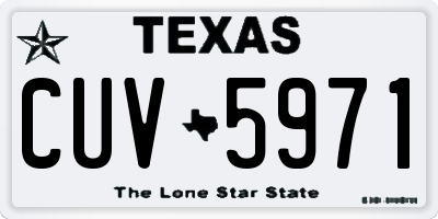 TX license plate CUV5971