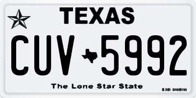 TX license plate CUV5992