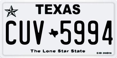TX license plate CUV5994