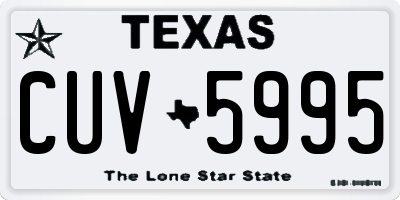 TX license plate CUV5995