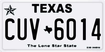 TX license plate CUV6014
