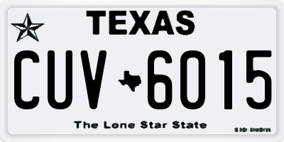 TX license plate CUV6015