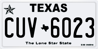 TX license plate CUV6023