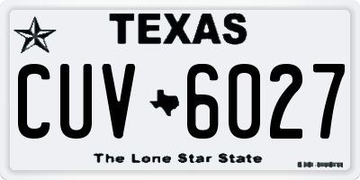 TX license plate CUV6027
