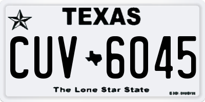 TX license plate CUV6045