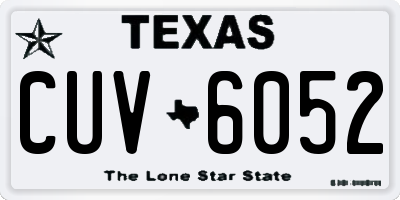 TX license plate CUV6052