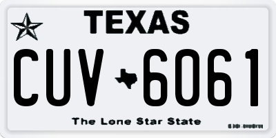TX license plate CUV6061