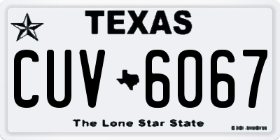 TX license plate CUV6067