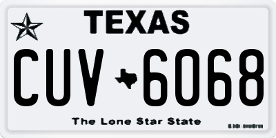 TX license plate CUV6068