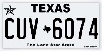 TX license plate CUV6074