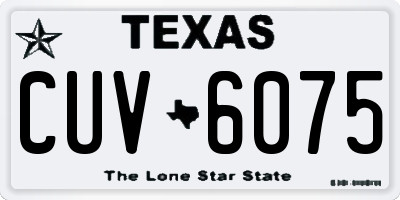 TX license plate CUV6075