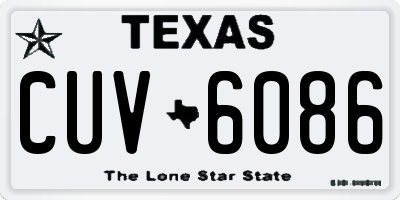 TX license plate CUV6086