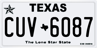 TX license plate CUV6087
